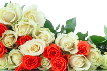 bouquet of red and yellow roses