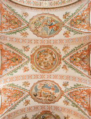 Seville - Ceiling fresco in church Hospital de los Venerables