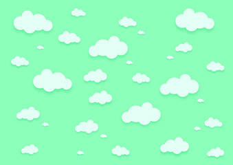 Seamless sky pattern with clouds