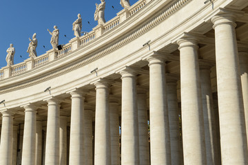 Sculptures of saints in Vatican, Rome, Italy