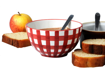 Bol de chocolat petit déjeuner.