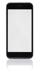 New Phone with blank screen on white background