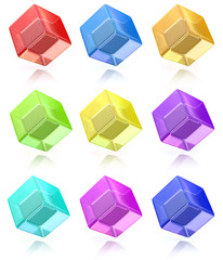 Multicolored cubes set