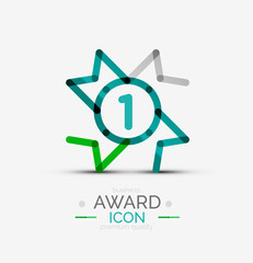 Award icon, logo.