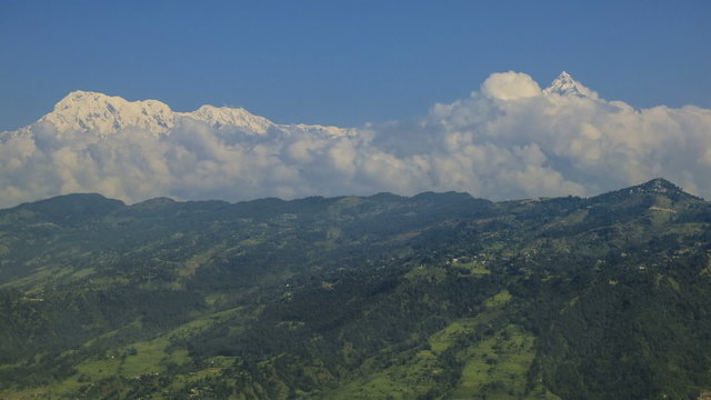 Nepal Himalaya Anapurna mountain range time lapse