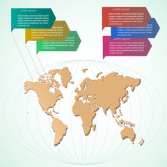 World map,infographic vector illustration