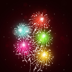 Fototapeta premium Bright Fireworks Show
