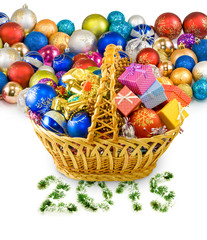 image of a different christmas decoration on a white background