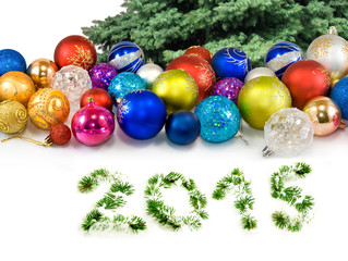 image of a different christmas decoration on a white background