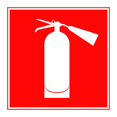 Simple vector "fire extinguisher sign".