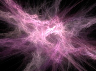 Violet nebula abstract fractal effect light background
