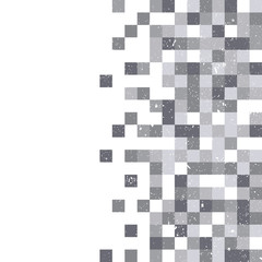 A pixel art vector background with a grunge texture overlay