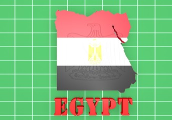 Map illustration of Egypt with map