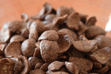 Breakfast Chocolate Cornflakes Cereal Bowl