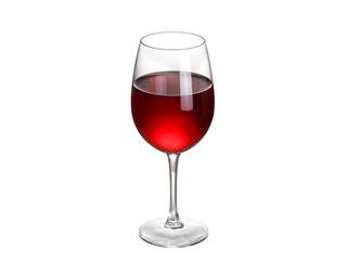 Glass of wine isolated on a white background