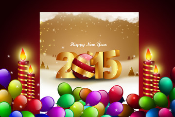 Happy New Year 2015 celebration concept