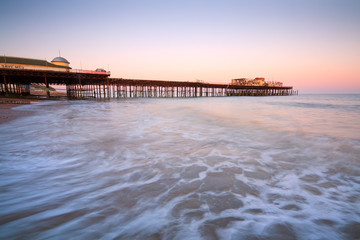 Fototapeta premium Pier in Hastings after fire in 2010, East Sussex, UK.