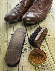 shoes and shoe polish