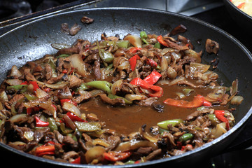 Fried beef with vegetables
