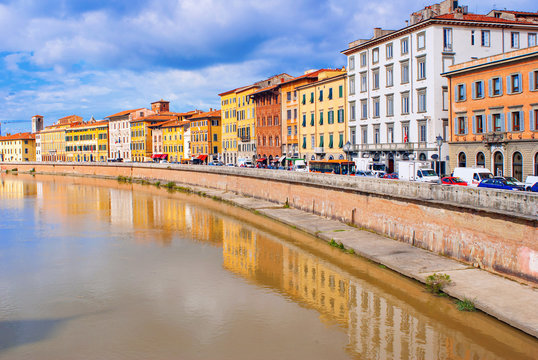 Old Street In Pisa, Italy