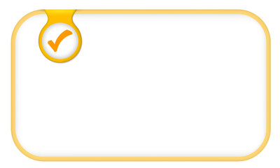 yellow text frame for any text with check box