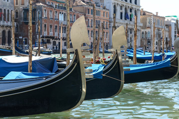 Fototapeta na wymiar Gondolas in Venice Italy