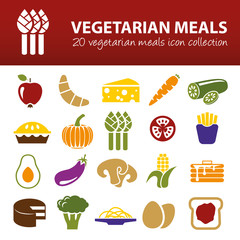 vegetarian meals icons