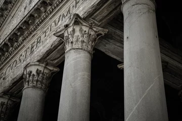 Fotobehang Monument Pantheon van Agripa-pilaren in Rome, Italië