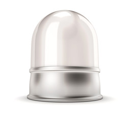 Empty dome isolated on white background.