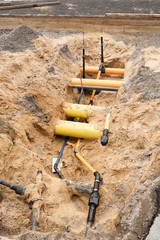 Bauarbeiten - Neue Rohre für die Gas- und Wasserversorgung