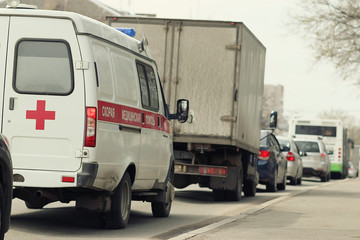 ambulance in traffic © kichigin19