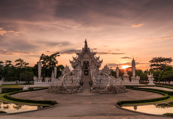 Obraz premium Wat Rong Khun in Chiangrai province of Thailand