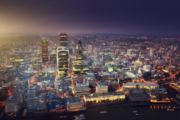 Obraz na płótnie Canvas City of London At Sunset