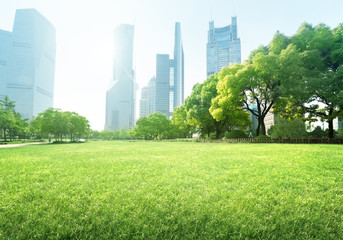 Obraz premium park in lujiazui financial centre, Shanghai, China