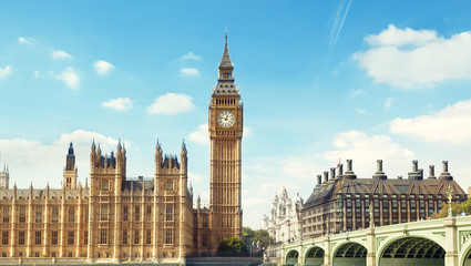 Fototapeta na wymiar Big Ben in sunny day, London