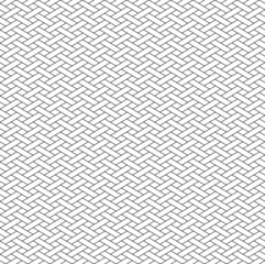 Fototapeta premium Black and white geometric seamless pattern with weave style.