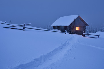 Fabulous house in the snow