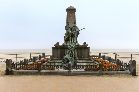 Anti Slavery Monument In Blankenberge, Belgium.