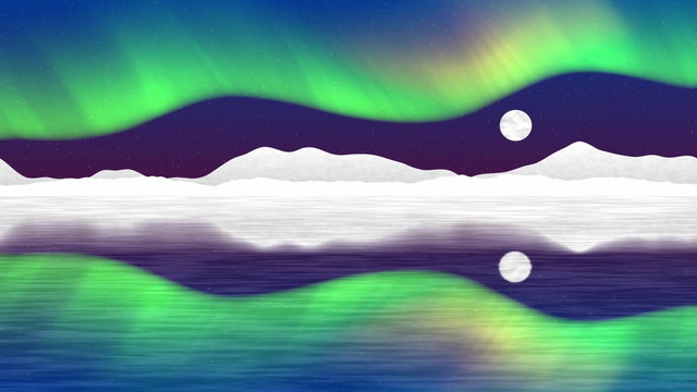 Arctic pole generated seamless loop video