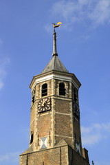 Fototapeta na wymiar Turm des Rathauses in Willemstad