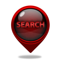search pointer icon on white background