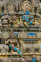 Fototapeta na wymiar Sculpture of a Hindu temple