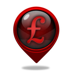 Pound pointer icon on white background