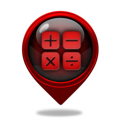 Calculate pointer icon on white background