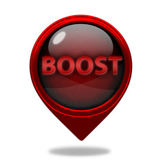 Boost pointer icon on white background