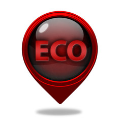 eco pointer icon on white background