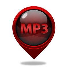 MP3 pointer icon on white background