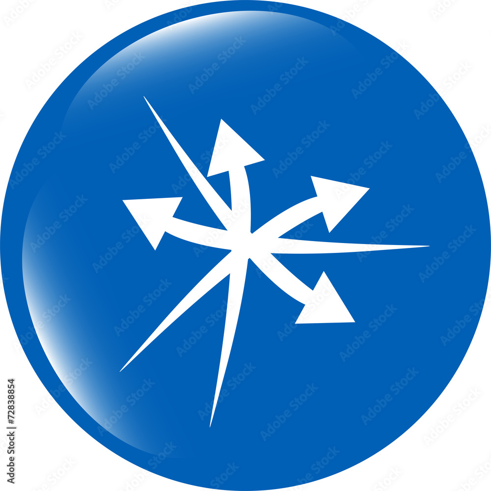 Poster arrow icon web button isolated on white background
