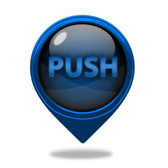 push pointer icon on white background