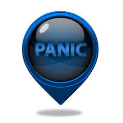panic pointer icon on white background